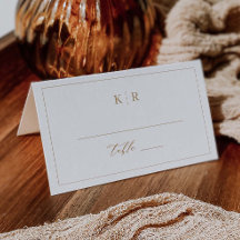 Cartão Elegante De Local De Mesa De Casamento K221