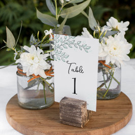 Cartão Elegante de Mesa Eucalyptus Greenery Boho