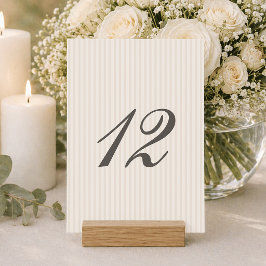 Cartão Elegante de Número de Mesa para Casamento M