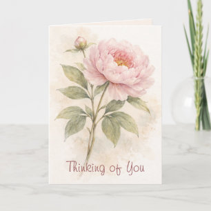Cartão Elegante de Pensamento Floral para Você