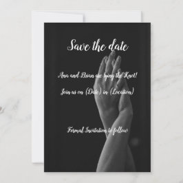 Cartão elegante de Save the Date monocromático