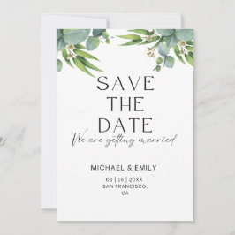 Cartão Elegante de Save The Date Plano