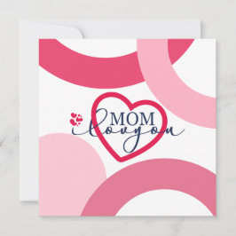 Cartão Elegante design SMS Mãe Eu Te Amo Com Coração