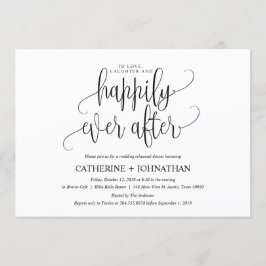 Cartão elegante do convite do jantar de ensaio do