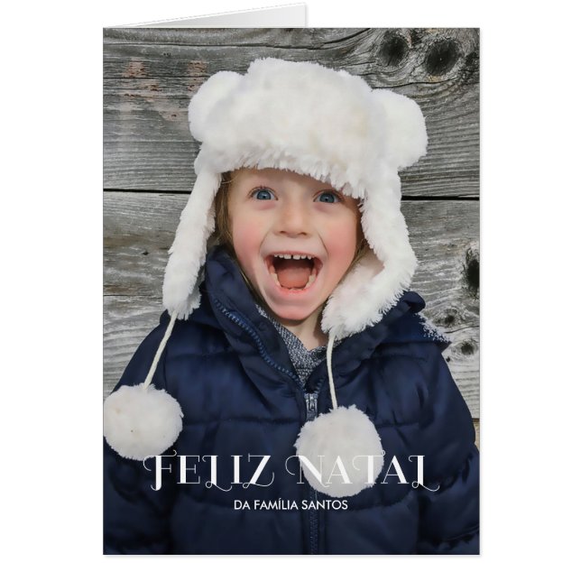 Cartão Elegante do Feliz Natal (Frente)