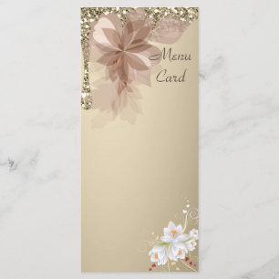 Cartão elegante do menu do casamento da