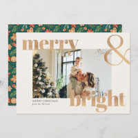 Elegante Dourada Tipografia Foto Feliz Natal