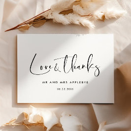 Cartão Elegante e moderno de Amor e obrigados