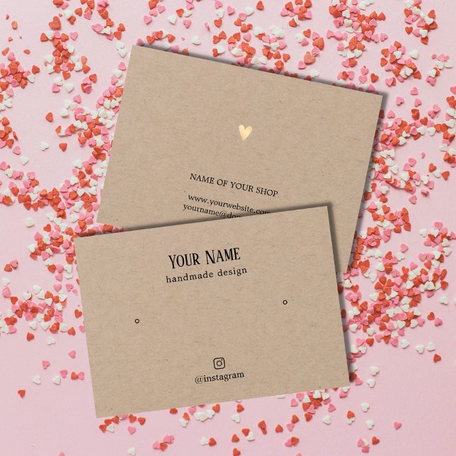 Cartão Elegante Elegante Kraft Dourado para Enrela (Criador carregado)