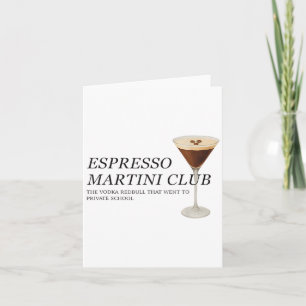 Cartão Elegante Espresso Martini Citação Encantada