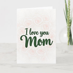 Cartão Elegante 'Eu Te Amo Mãe'