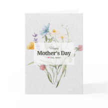 Elegante Floral Feliz Dia das Mães Aquarela