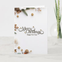 Elegante Minimalista Dourado 'Feliz Natal' Feriado