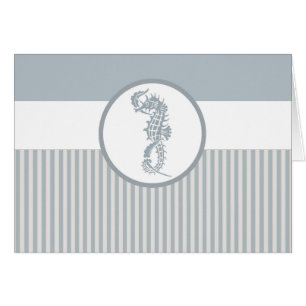 Cartão Elegante Náutico Clássico Azul-Marinho