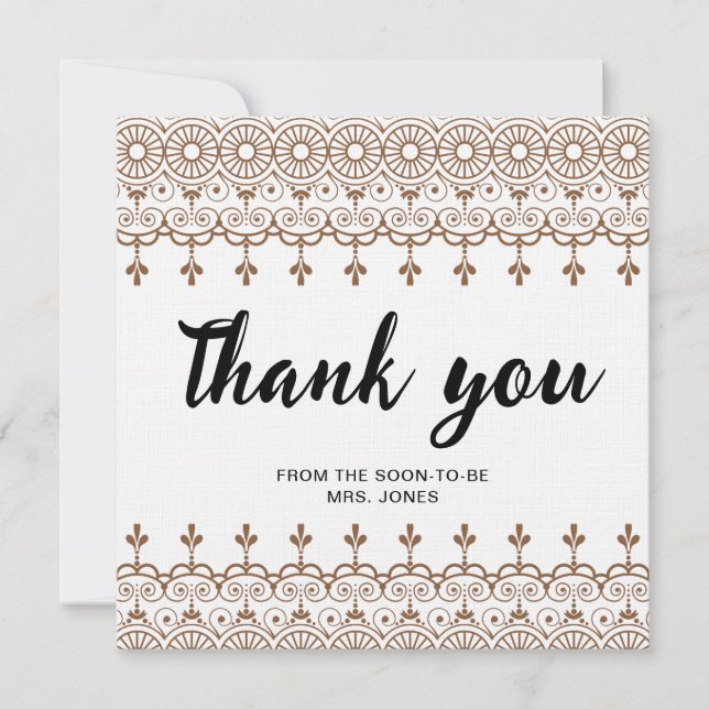 Cartão Elegante obrigado de chá de panela floral de aquar (Frente)