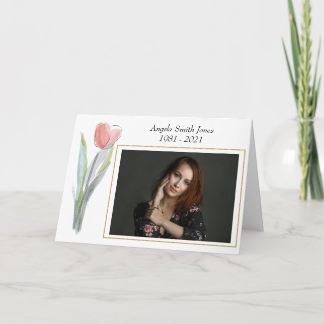 Cartão Elegante Obrigado Por Sua Simpatia (Frente)