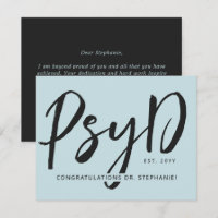 Elegante Personalizado PsyD Doutor em Psicologia M
