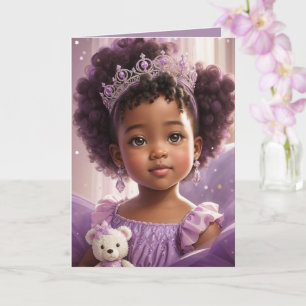 Cartão Elegante Princesa Étnica Roxa