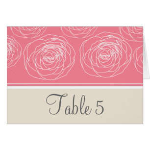 Cartão elegante Ravishing da mesa dos rosas