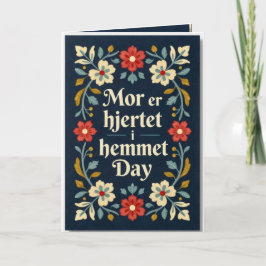 Cartão Elegante Rosemaling Norueguesa do Dia das Mães