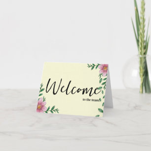Cartão Elegante simples Personalizado Bem-vindo à equipe