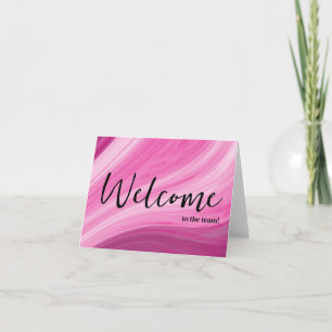Cartão Elegante simples Personalizado Bem-vindo à equipe