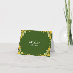 Cartão Elegante simples personalizado Bem-vindo à equipe