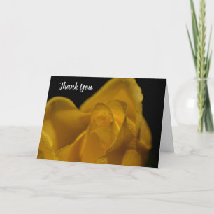 Cartão Elegante Solteiro Amarelo Rosa Feche Obrigado
