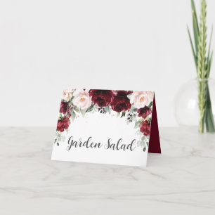 Cartão Elegante Tenda de Alimentação de Casamento Floral