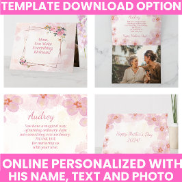 Cartão Elegante Tipografia Cute Floral Keepsaokê