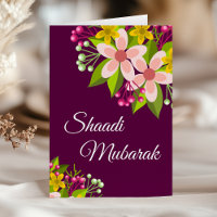 Elegante Vibrante Floral Shaadi Mubarak