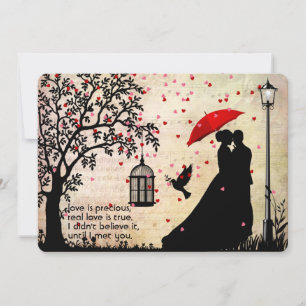 Cartão Elegante Vintage Beige & Poesia de Preto Dia dos N
