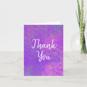 Cartão Elegante Violet Marbling Obrigado