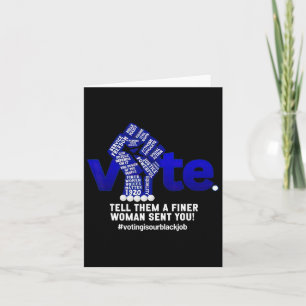 Cartão Eleição De Voto Diga A Eles Que Uma Mulher Mais Fi