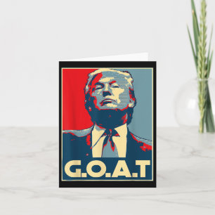 Cartão Eleição do Dedo Médio Trump Goat 2024 Republicano