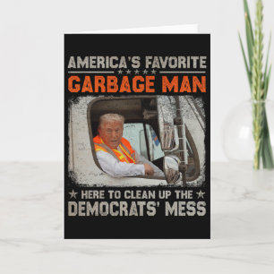 Cartão Eleição Trump 2025 Trump Homem do Lixo Vote Trump 