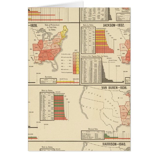 Cartão Eleições presidenciais 1824-1840 (Frente)