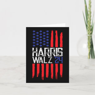 Cartão Eleita Kamala Harris &amp; Tim Walz 2024 American 