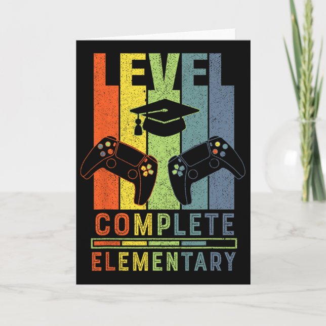 Cartão Elementary Level Complete Graduation Cl 2025 Gamer (Frente)