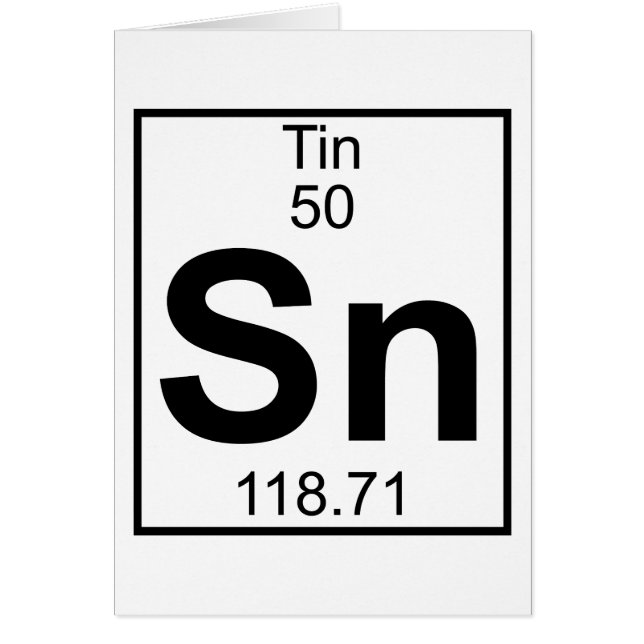 Cartão Elemento 050 - Sn - lata (cheio) (Frente)