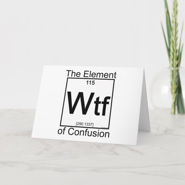 Cartão Elemento WTF (Frente)