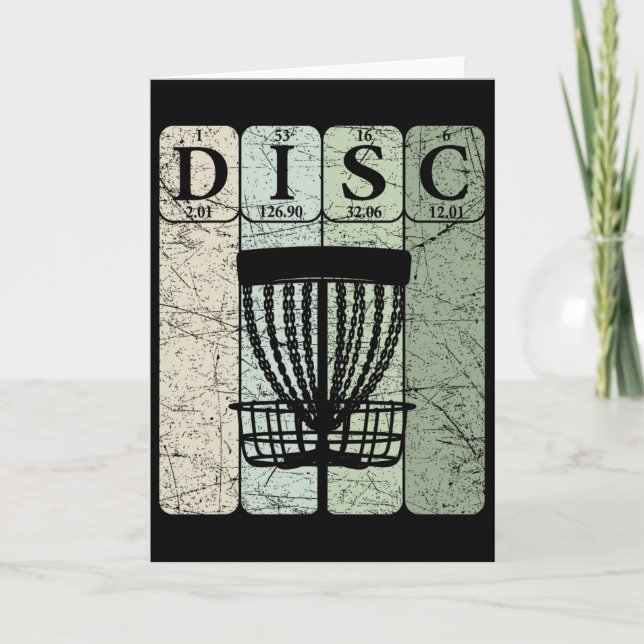 Cartão Elementos da Tabela Periódica de Disc Golf Frolf J (Frente)