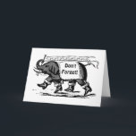 Cartão Elephant Appreciation Day<br><div class="desc">* September 22nd is Elephant Appreciation Day * Celebrate this little known holiday and send a quick note of greetings. * Customize this card * Two size options. * Change the font style, color and size of the text on cover and inside (or remove text option) * Add a photo,...</div>