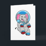 Cartão Elephant as Astronaut in Glass sphere<br><div class="desc">This design is the perfect gift for a birthday,  Christmas and other celebrations. It is suitable for women,  men and kids.</div>