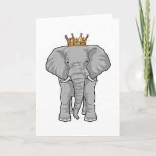 Cartão Elephant King Crown