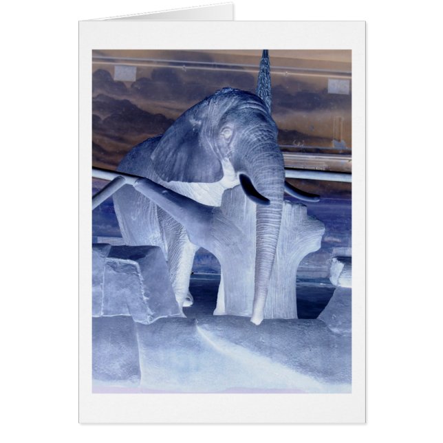 Cartão Elephant Pop Art (Frente)