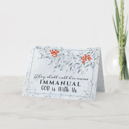 Cartão Eles chamarão Seu nome Immanuel, Natal