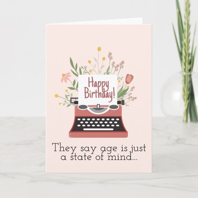 Cartão Eles dizem que idade é apenas um estado mental (Frente)
