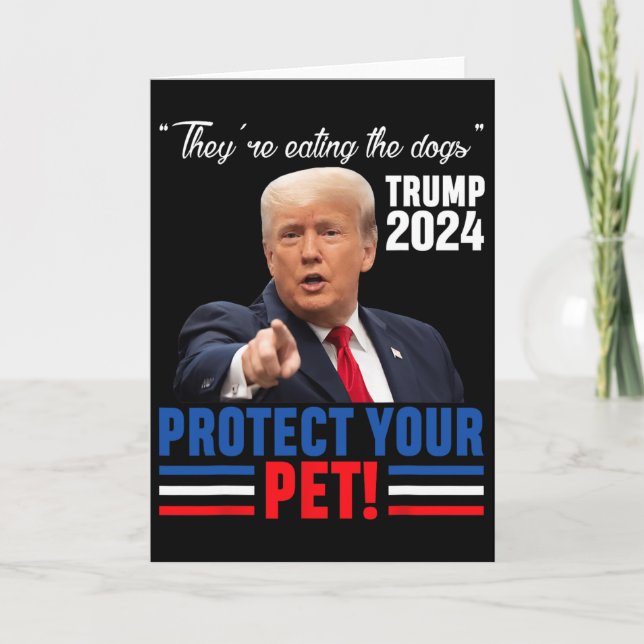 Cartão Eles Estão Comendo Os Cães Trump 2025 Debyte Prote (Frente)