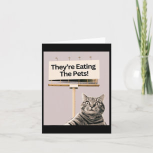 Cartão Eles estão comendo os gatos de animais que não vam